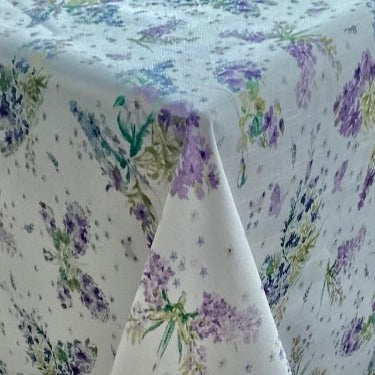 Floral Butterfly 184cm Extra Wide Wipe Clean Acrylic Tablecloth