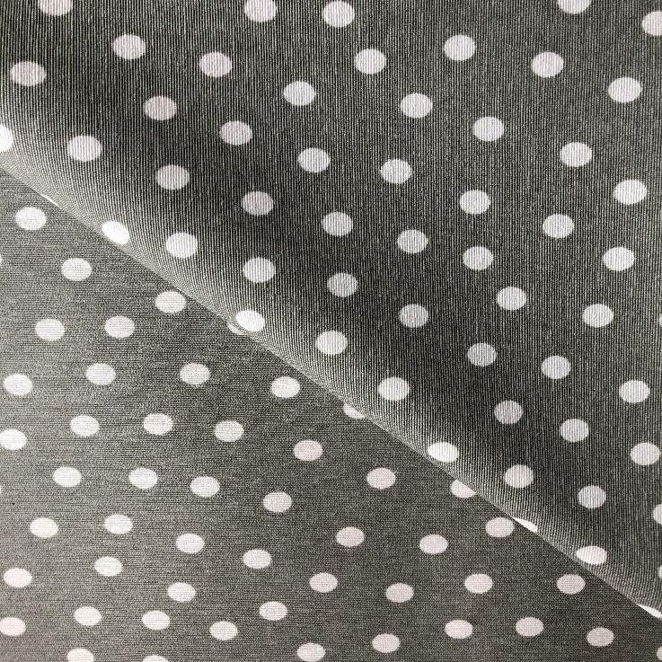 Dotty Grey  140cm Wipe Clean Acrylic Tablecloth