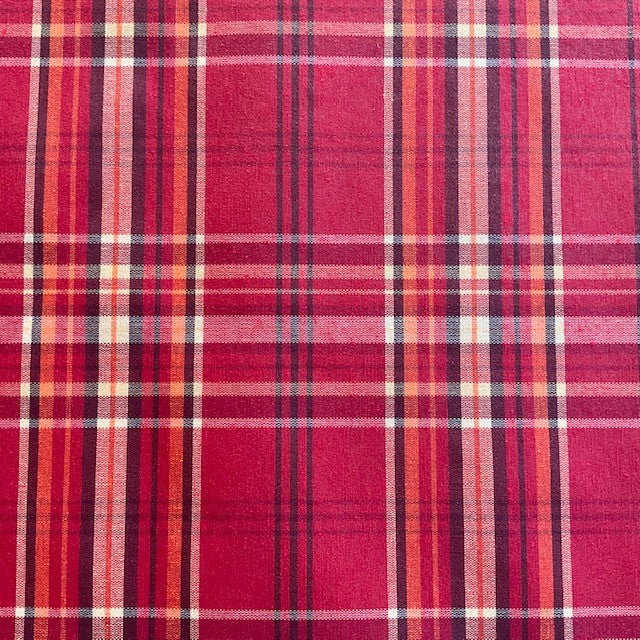 Red Tartan Extra Wide 180cm Wipe Clean Acrylic Tablecloth
