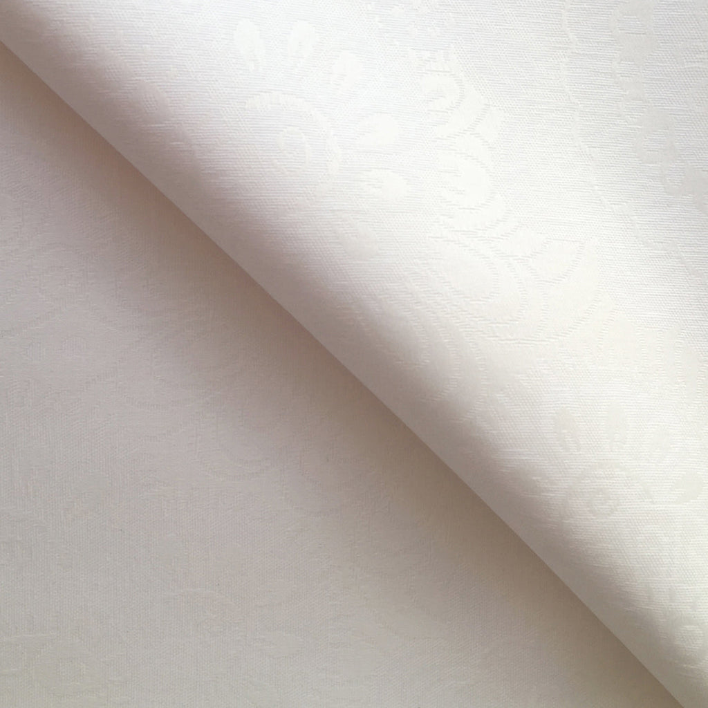 Pre-cut Arctic White Tablecloths in various shapes and sizes